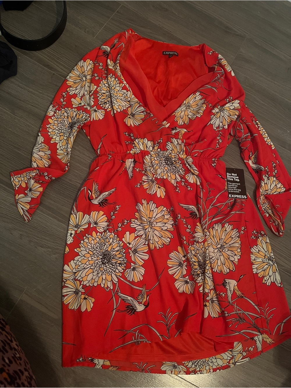Express orange floral Dress